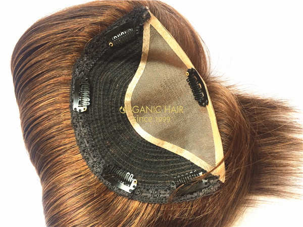 Organic human hair toppers for short hair